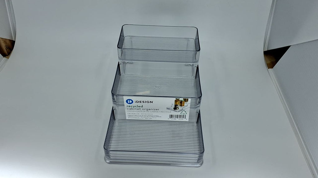 iDesign Recycled Plastic 3-Tier Stadium Spice Rack Organizer for Kitchen, Fridge, Freezer, Pantry and Cabinet Organization, The Linus Collection – 6.25" x 4" x 1.25", Clear - Image 3