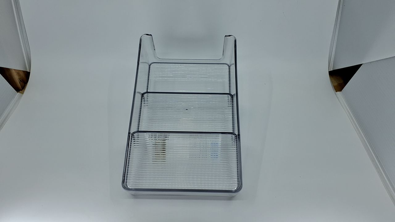 iDesign Recycled Plastic 3-Tier Stadium Spice Rack Organizer for Kitchen, Fridge, Freezer, Pantry and Cabinet Organization, The Linus Collection – 6.25" x 4" x 1.25", Clear - Image 4
