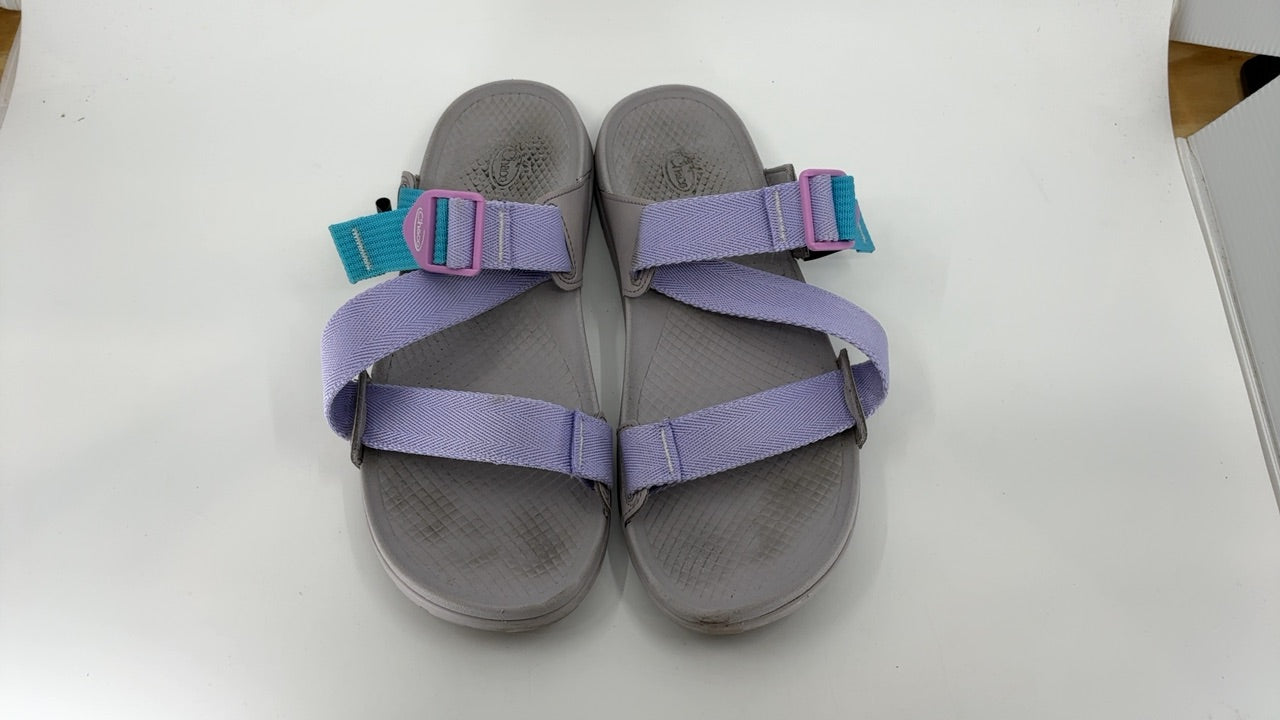 Chaco Women's Lowdown Slide Sandal, Purple Rose Aqua, 9 - Image 9