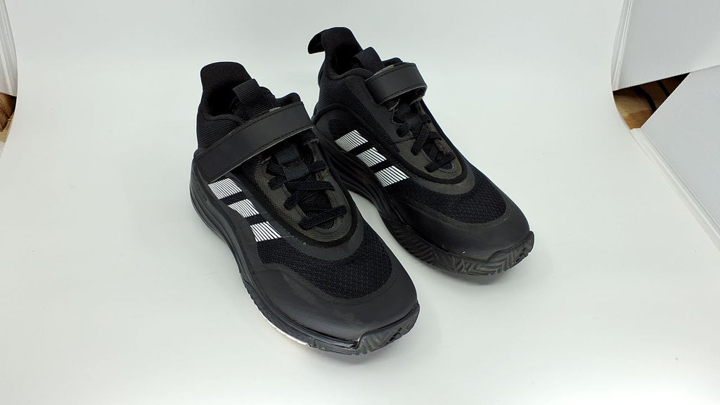 adidas Own The Game 3.0 Basketball Sneaker, Black/White/Black, 1 US Unisex Little Kid - Image 2