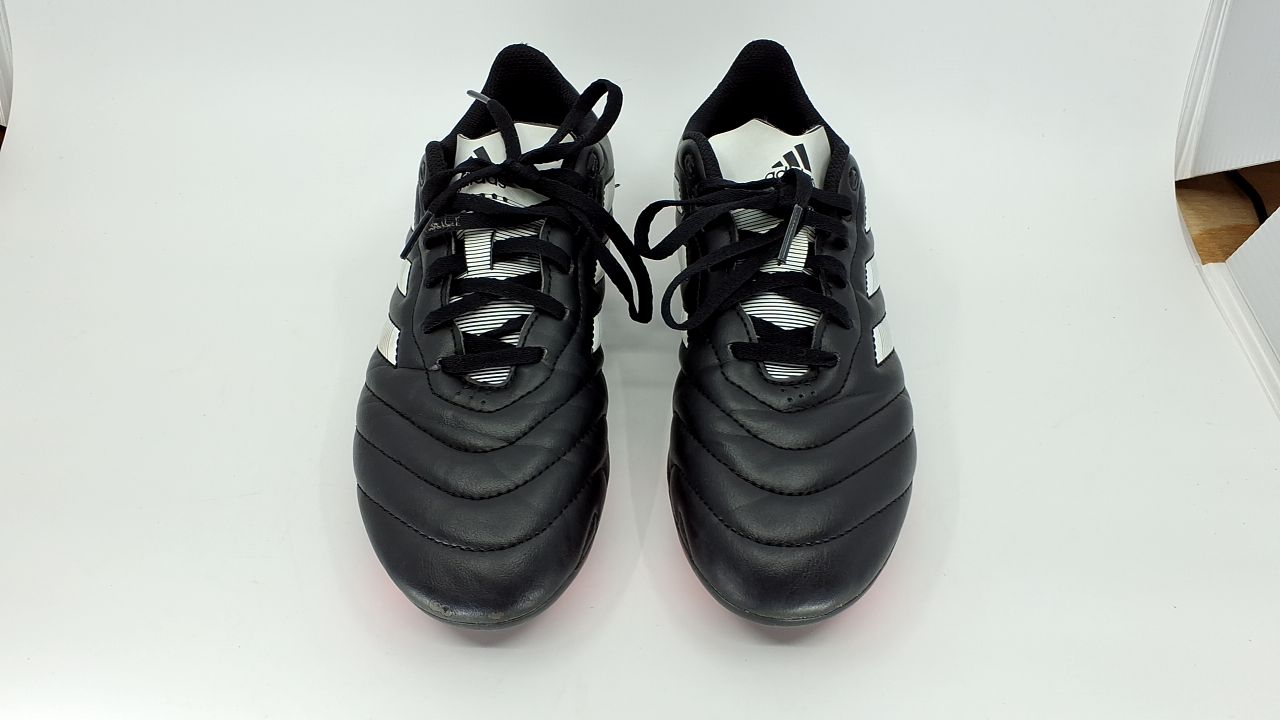 adidas Unisex Goletto Firm Ground Soccer Shoe, Core Black/White/Red, 6 US Men