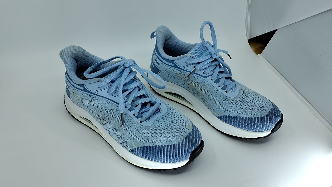 Womens Walking Shoes Size 8 Light Blue Orthotic Sneakers for Pain Relief