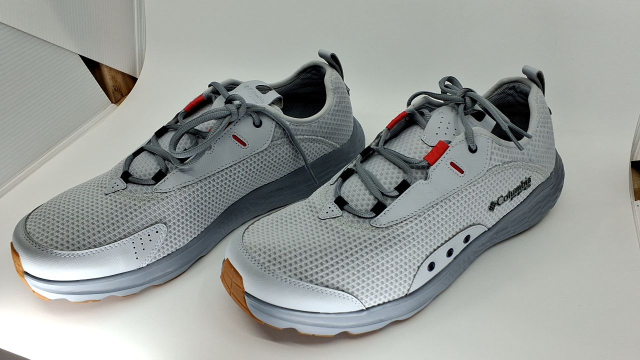 Columbia Mens PFG Castback Non Slip Boat Shoe, Cirrus Grey/Sunset Red, 14 Wide - Image 4
