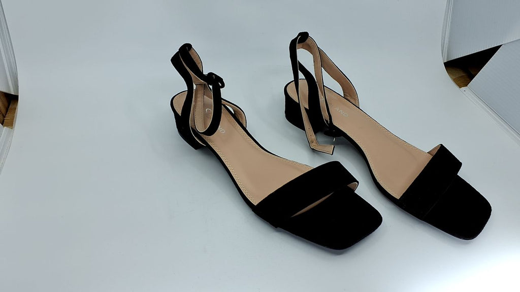 Shoe Land Women's Low Heels Dressy Sandals for 2025-1 Inch Chunky Block Short Heels | Square Open Toe with Adjustable Ankle Strap | Wedding & Party Heeled Sandals, 1901Black, Size 10.0, SL-Melinda - Image 2