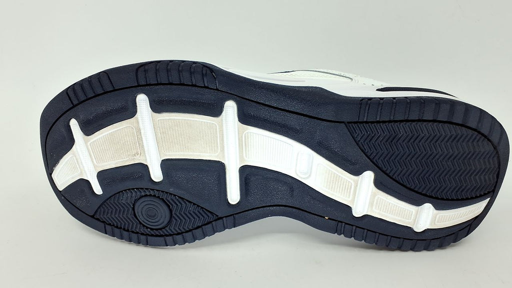Skechers Men's Durham Hands Free Slip-in Sneaker,White/Navy,8.5 Extra Wide - Image 4