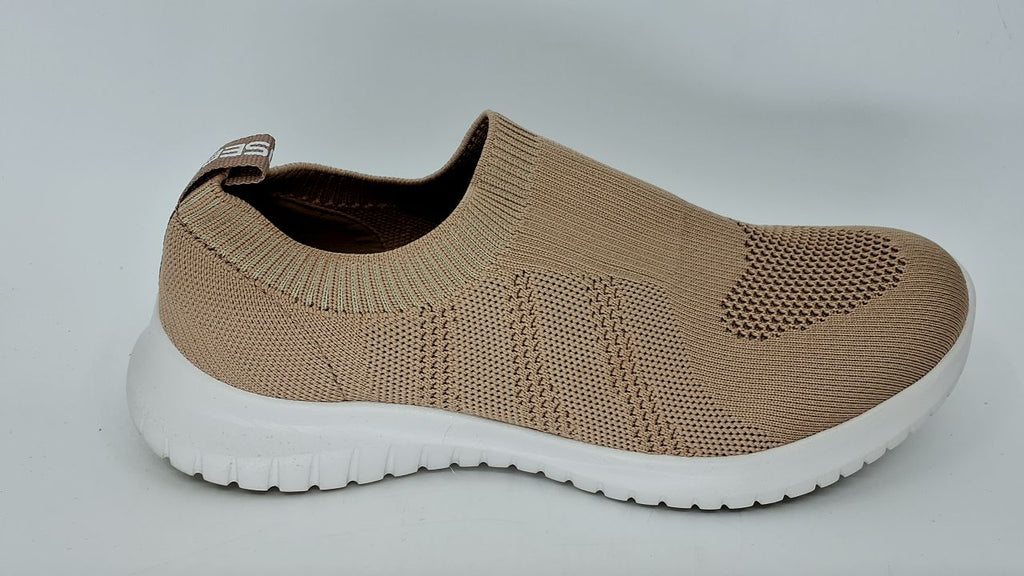 konhill Women's Walking Tennis Shoes - Lightweight Athletic Casual Gym Slip on Sneakers Comfortable Shoes Apricot 39.5 - Image 6