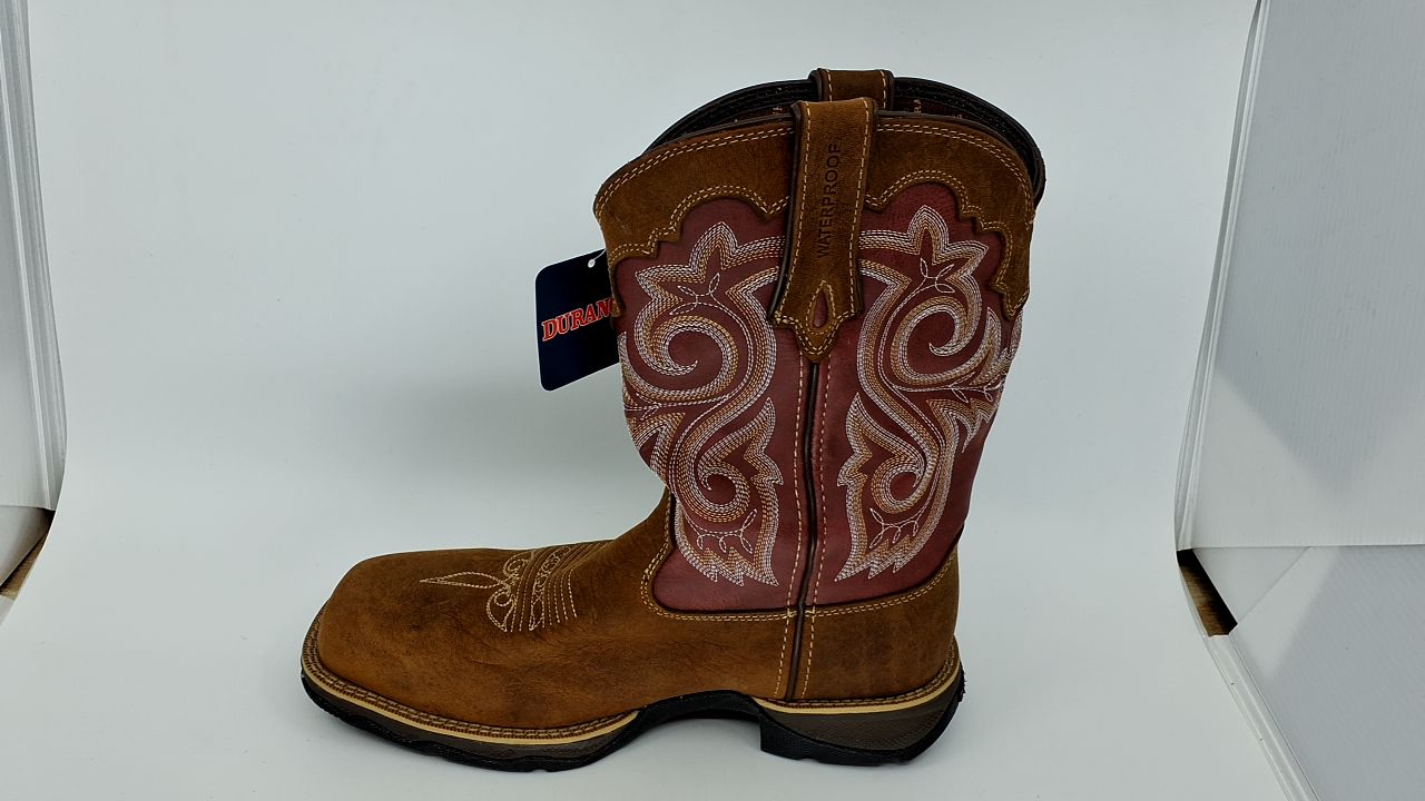 Durango womens Lady Rebel Work Western Boot, Briar Brown and Rusty Red, 8 US - Image 7