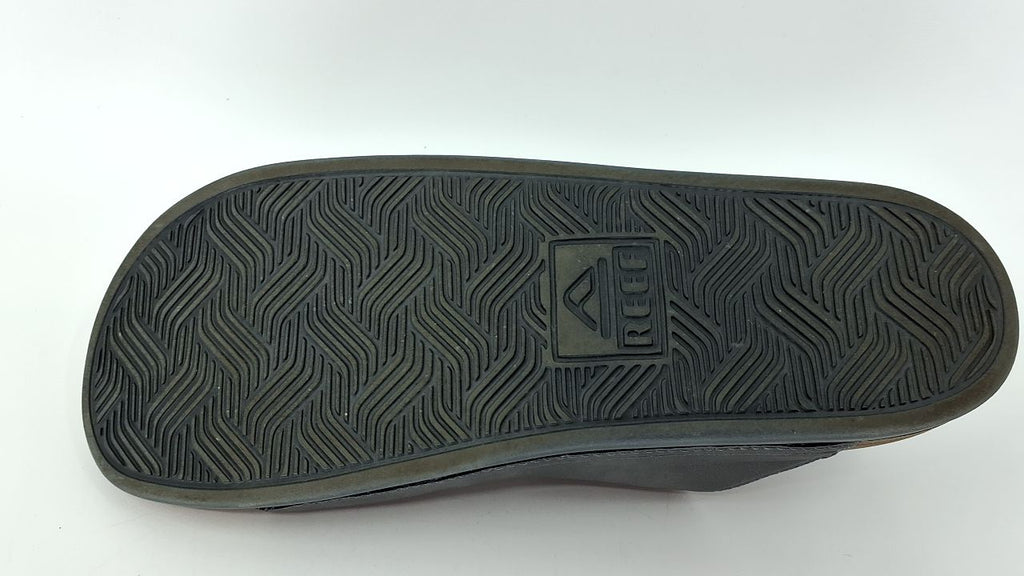 REEF Cushion Tradewind SL Mens Fashion Slides, Adjustable Vegan Leather Straps, Ultra Soft Cushion Footbed, Grey/Tan, 9 - Image 4