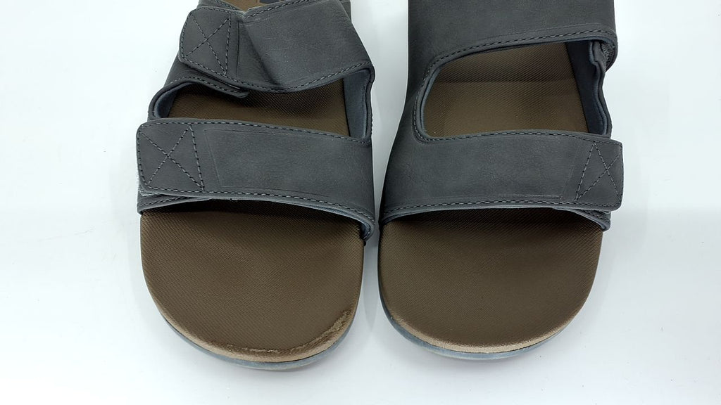 REEF Cushion Tradewind SL Mens Fashion Slides, Adjustable Vegan Leather Straps, Ultra Soft Cushion Footbed, Grey/Tan, 9 - Image 5