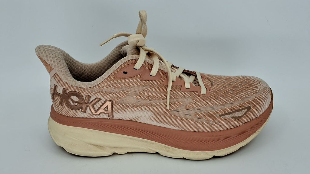 HOKA ONE ONE Clifton 9 Womens Shoes Size 8, Color: Sandstone/Cream - Image 6