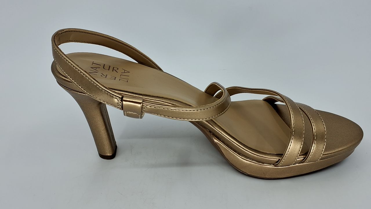 Naturalizer Womens Brenta Heeled Sandal Bronze Pearl 12 M - Image 6