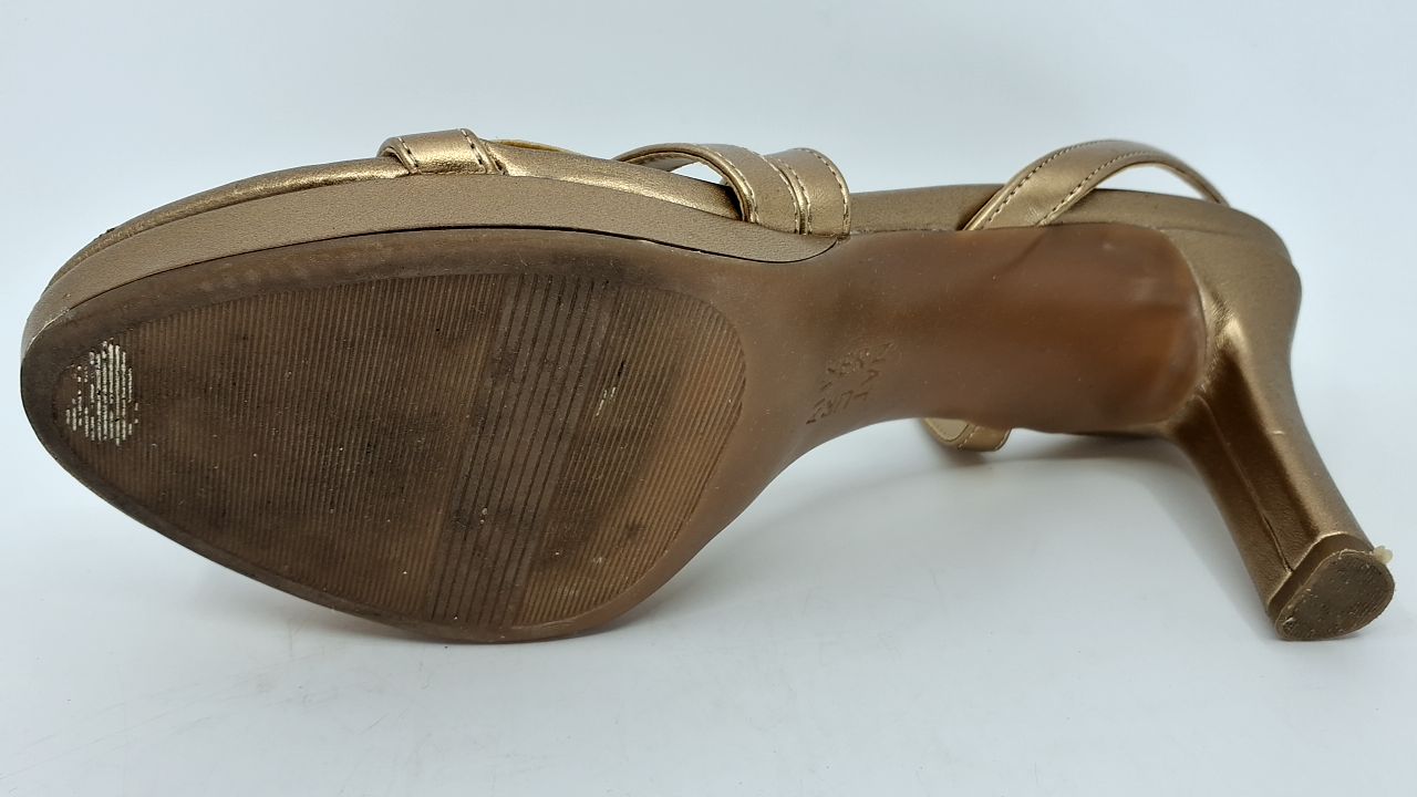 Naturalizer Womens Brenta Heeled Sandal Bronze Pearl 12 M - Image 8