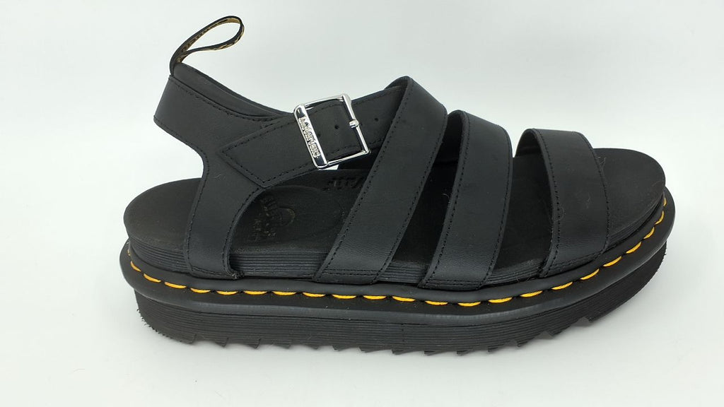 Dr. Martens Women's Blaire Fisherman Sandal, Black Hydro Leather,