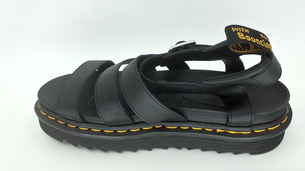 Dr. Martens Women's Blaire Fisherman Sandal, Black Hydro Leather,