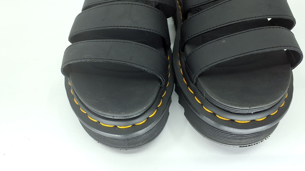 Dr. Martens Women's Blaire Fisherman Sandal, Black Hydro Leather,