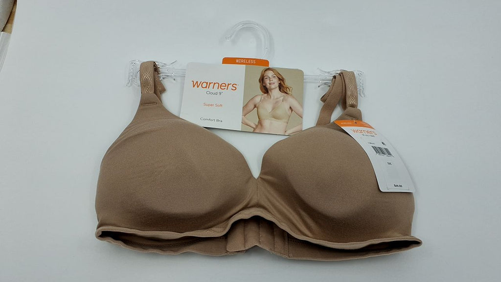 Warner's Women's Cloud 9 Super Soft Wireless Lightly Lined Comfort Bra 1269, Toasted Almond, 32C - Image 6