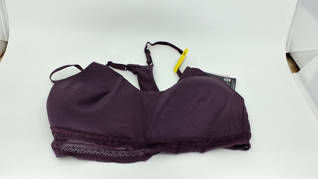 Bali womens Comfort Revolution Longline Wirefree Bralette With Lace Df6594 Bra, Blackberry Jam, Medium US - Image 5