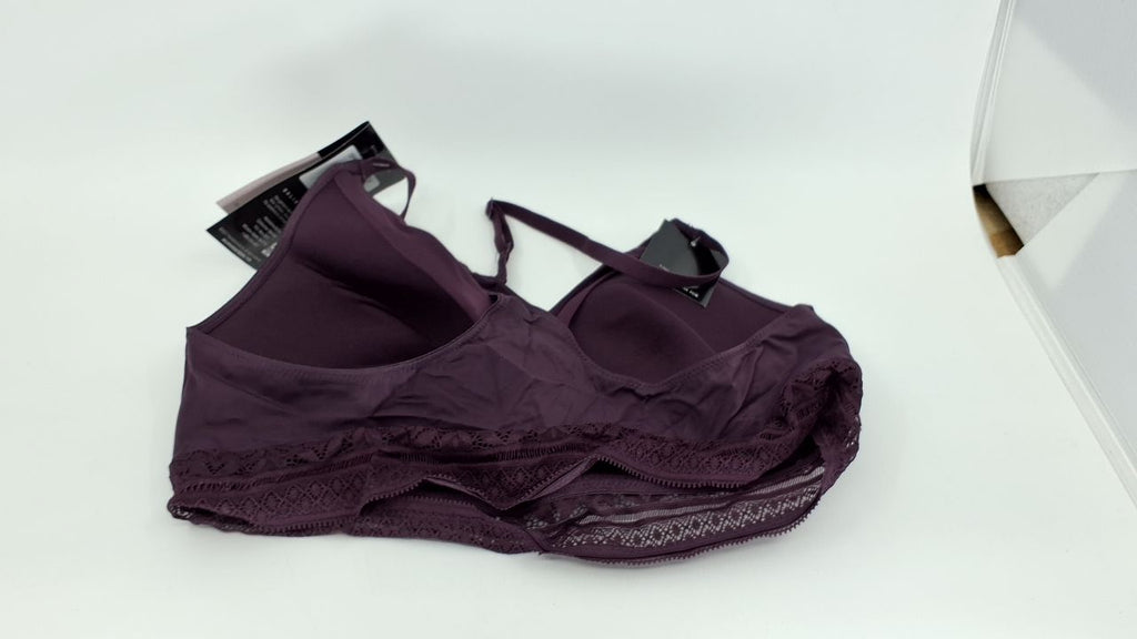 Bali womens Comfort Revolution Longline Wirefree Bralette With Lace Df6594 Bra, Blackberry Jam, Medium US - Image 6