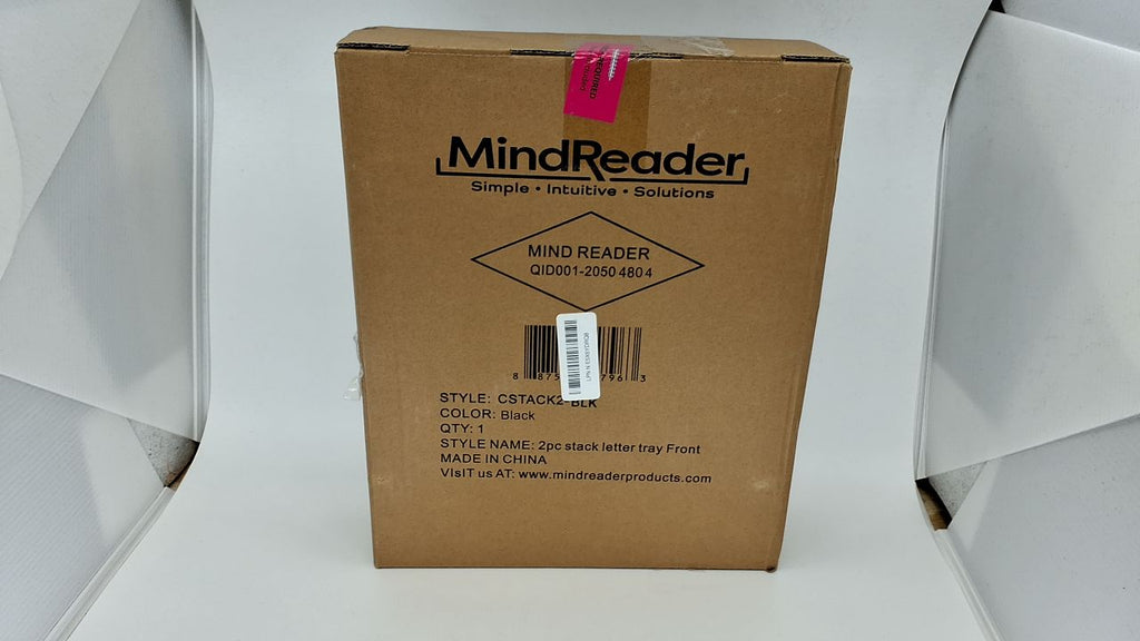 Mind Reader Stackable Paper Tray, Desktop Organizer, File Storage, Office, Metal Mesh, 2 Pcs, Black - Image 6