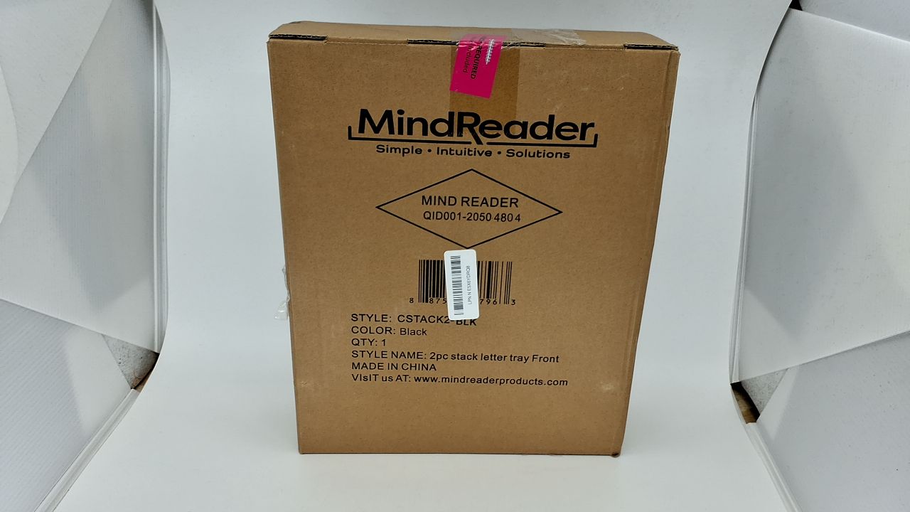 Mind Reader Stackable Paper Tray, Desktop Organizer, File Storage, Office, Metal Mesh, 2 Pcs, Black - Image 6