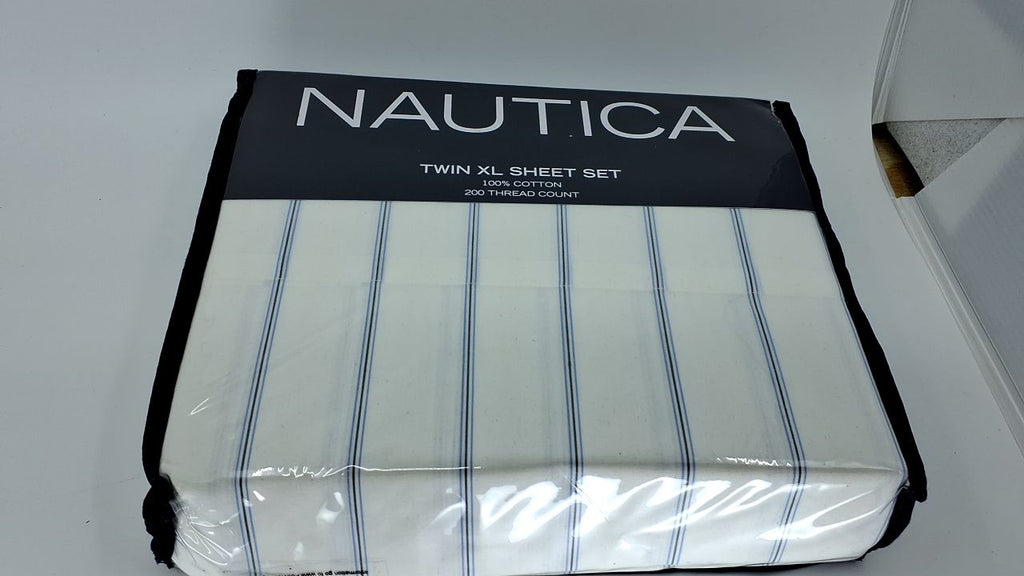 Nautica - Twin XL Sheets, Cotton Percale Preppy Bedding Set, Fully Elasticized, Ideal Dorm Essentials (Skippers Island Light Blue, Twin XL) - Image 6