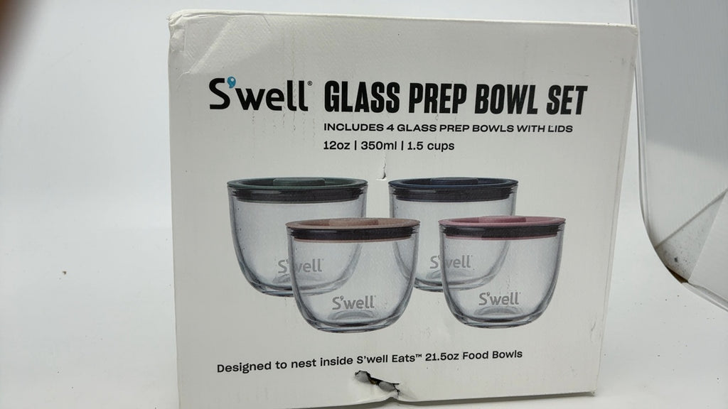 S'well 12oz Glass Prep Bowl Set of 4 For Easy Meal Prep, Vintage Pastels, Made From Durable Tempered Glass, Nests Inside 21.5oz - Image 4