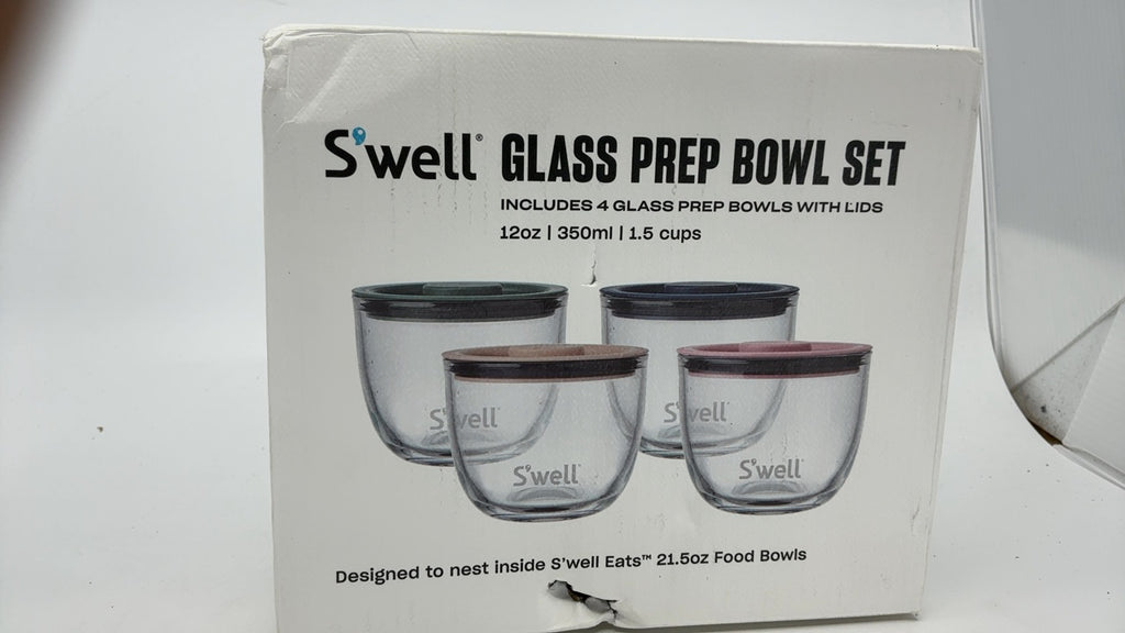 S'well 12oz Glass Prep Bowl Set of 4 For Easy Meal Prep, Vintage Pastels, Made From Durable Tempered Glass, Nests Inside 21.5oz - Image 5