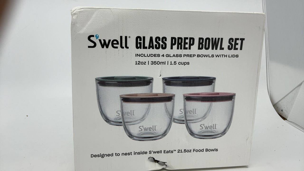 S'well 12oz Glass Prep Bowl Set of 4 For Easy Meal Prep, Vintage Pastels, Made From Durable Tempered Glass, Nests Inside 21.5oz - Image 5