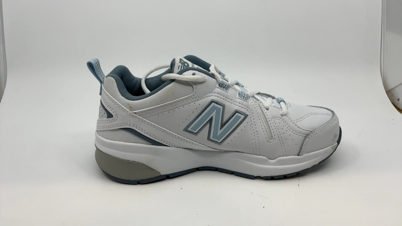 New Balance Women's 608 V5 Casual Comfort Cross Trainer, White/Light Blue, 6.5 Wide - Image 8