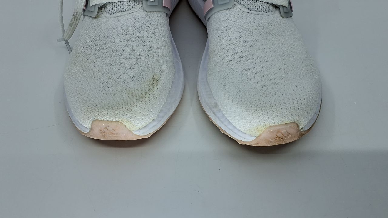 adidas Women's UBounce DNA Sneaker, White/Clear Pink/Silver Metallic, 6 - Image 9