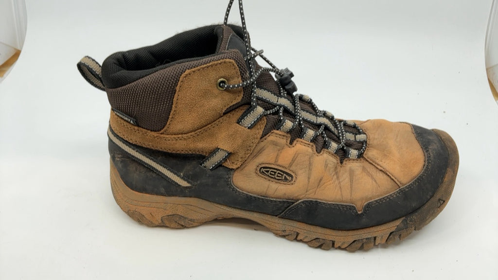 KEEN Unisex-Child Targhee 4 Mid Height Durable Comfortable Waterproof Hiking Boots, Bison/Brindle, 7 - Image 2