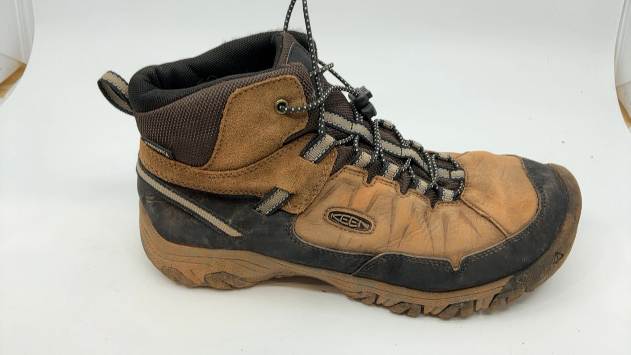 KEEN Unisex-Child Targhee 4 Mid Height Durable Comfortable Waterproof Hiking Boots, Bison/Brindle, 7 - Image 2
