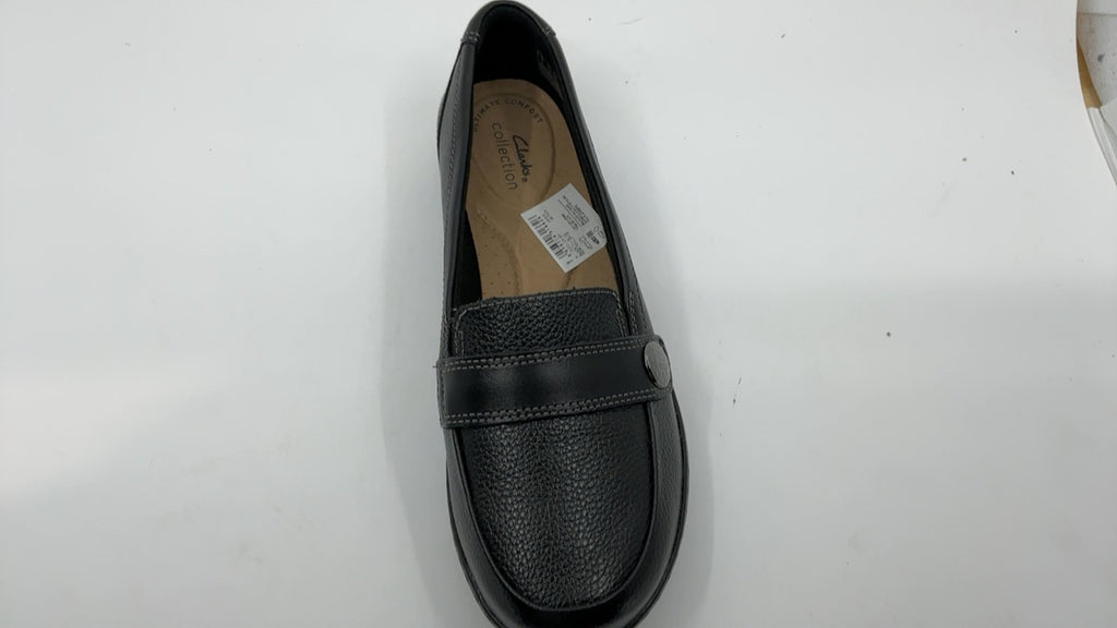 Clarks womens Cora Daisy Loafer, Black Tumbled Leather, 7.5 US - Image 3