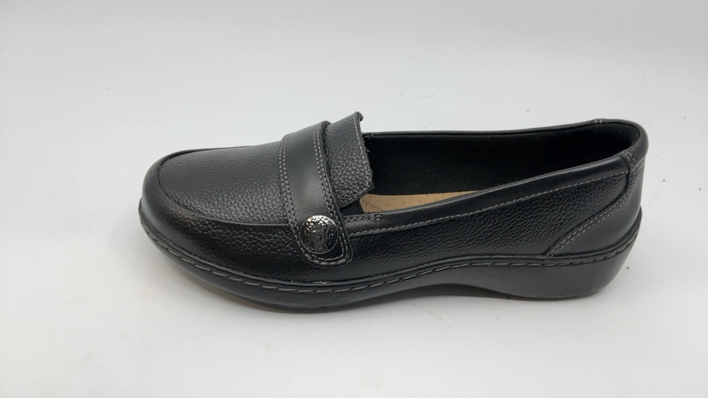 Clarks womens Cora Daisy Loafer, Black Tumbled Leather, 7.5 US - Image 4