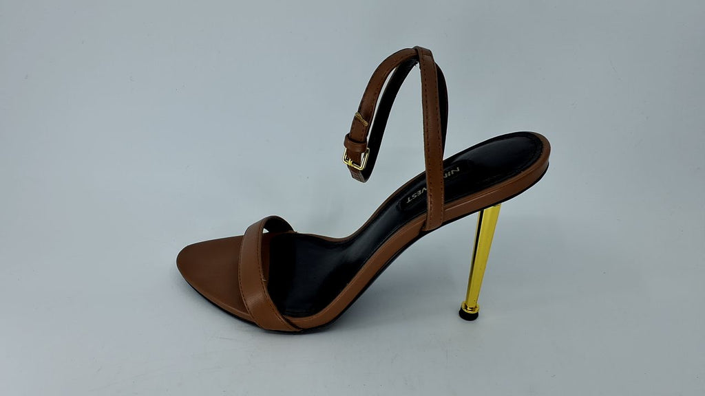 Nine West Women's Reina3 Heeled Sandal, Dark Pecan 230, 6 - Image 2