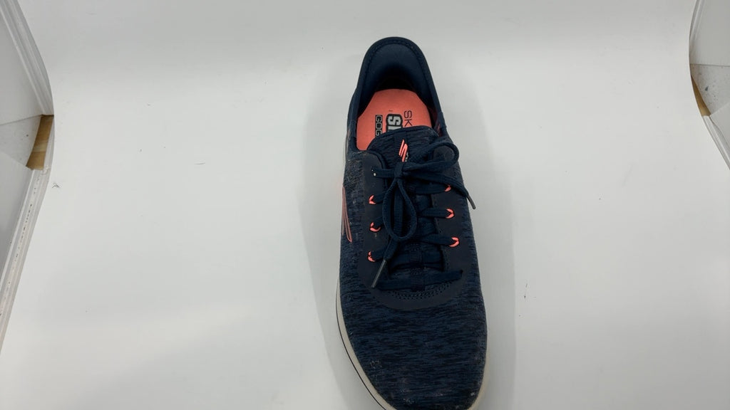 Go Walk 5 Relaxed Fit Slip-in Golf Shoe Navy/Pink - Image 2