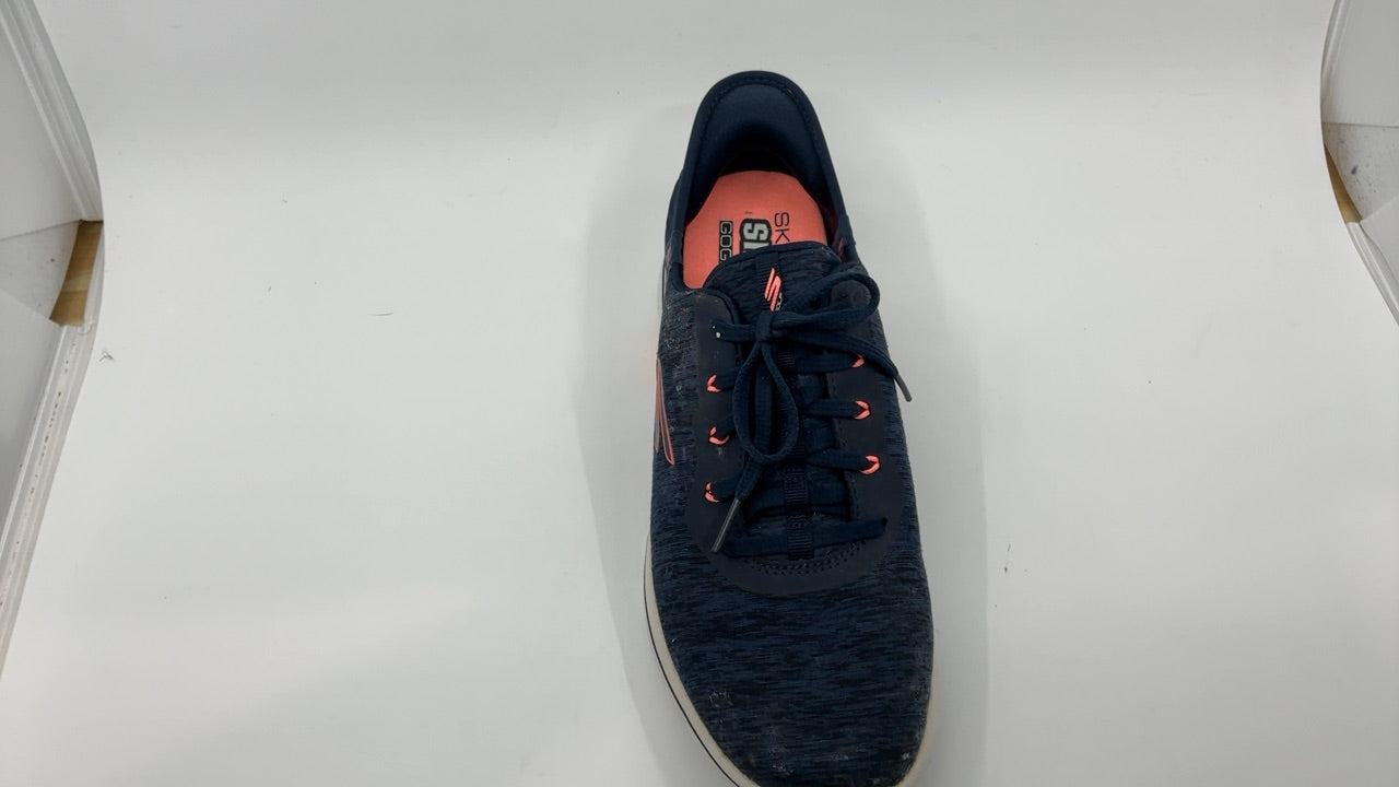Go Walk 5 Relaxed Fit Slip-in Golf Shoe Navy/Pink - Image 2
