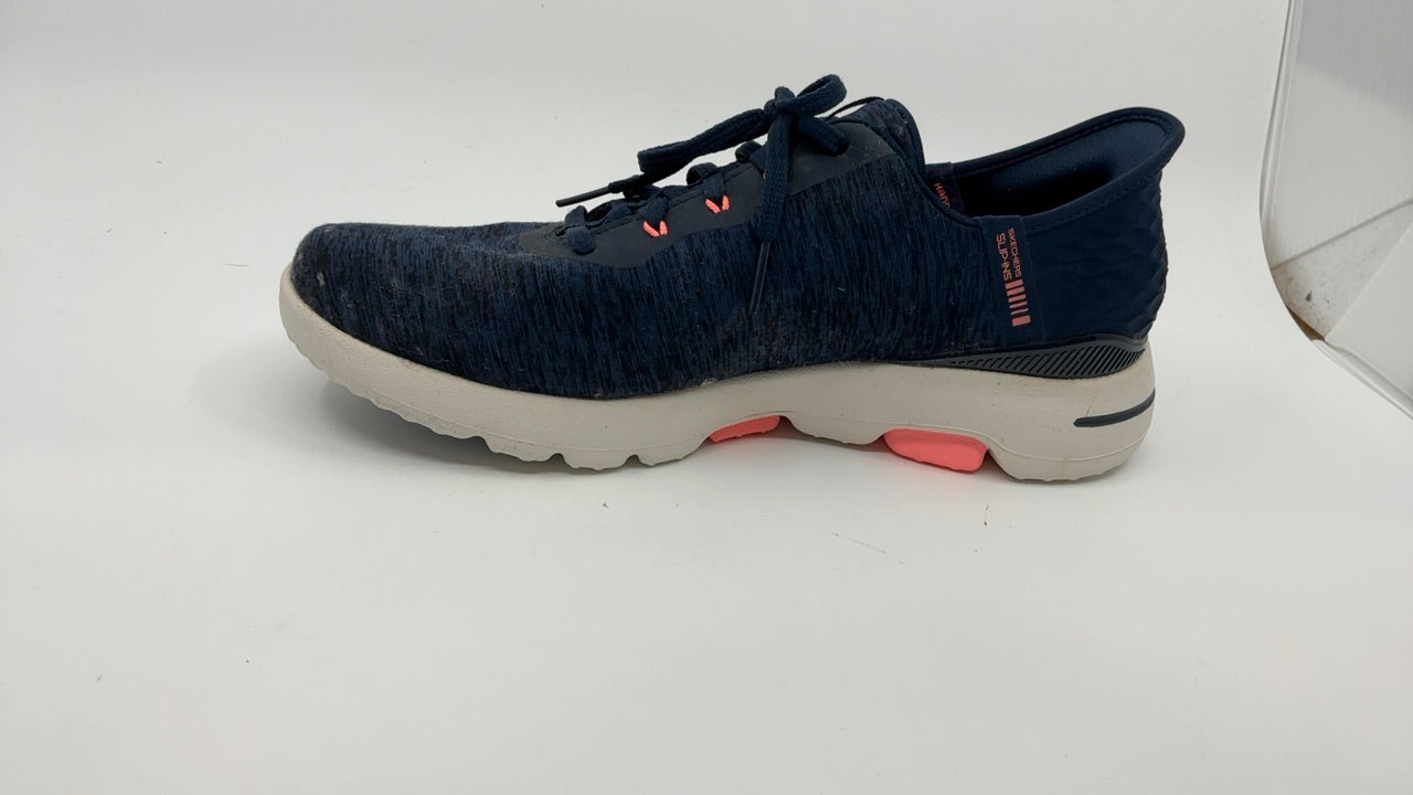 Go Walk 5 Relaxed Fit Slip-in Golf Shoe Navy/Pink - Image 3
