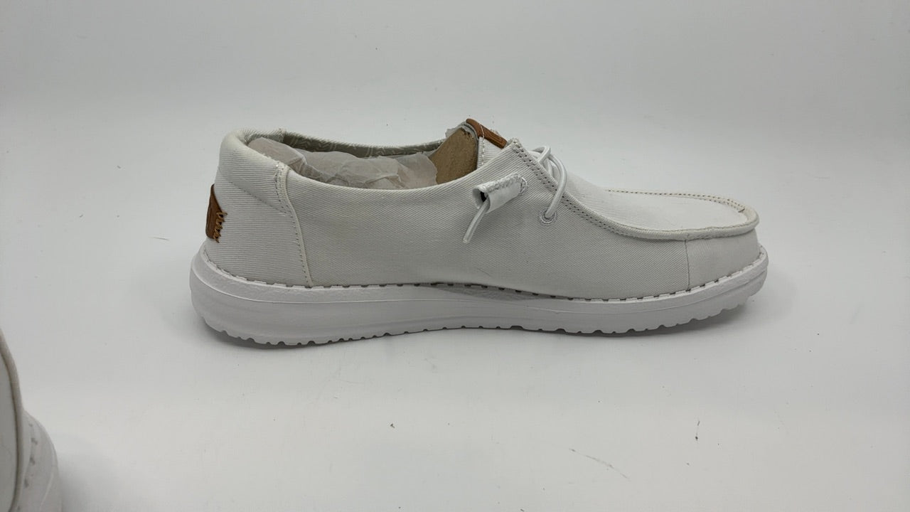 HEYDUDE Women's Wendy Canvas White - Image 8