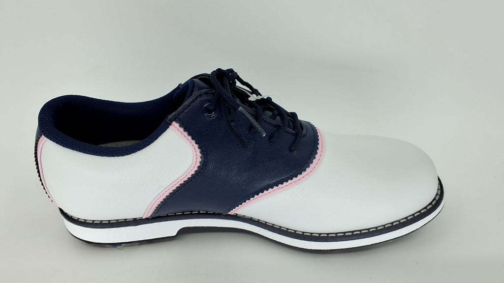 FootJoy Women's Premiere Series - Bel Air Previous Season Style Golf Shoe, White/Navy/Pink, 7.5 - Image 7