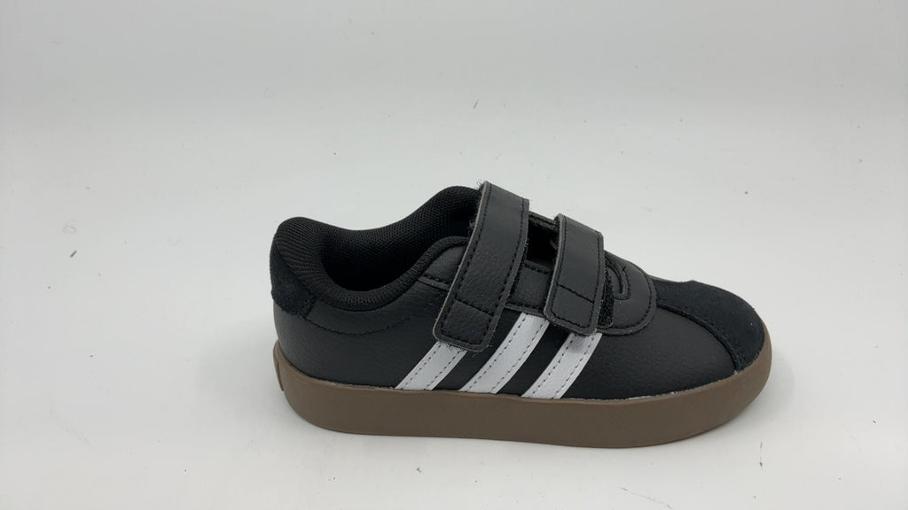 adidas Kids VL Court 3.0 Sneaker, Black/White/White, 9.5 US Unisex Toddler - Image 2