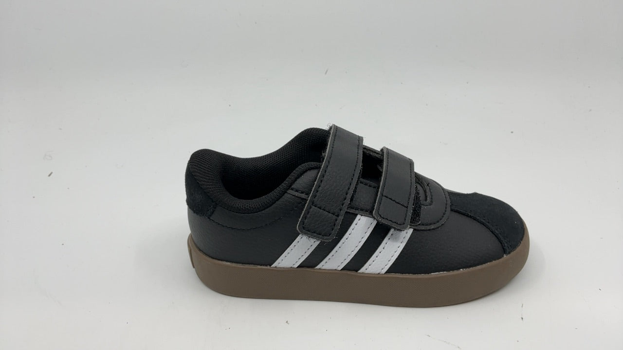 adidas Kids VL Court 3.0 Sneaker, Black/White/White, 9.5 US Unisex Toddler - Image 2