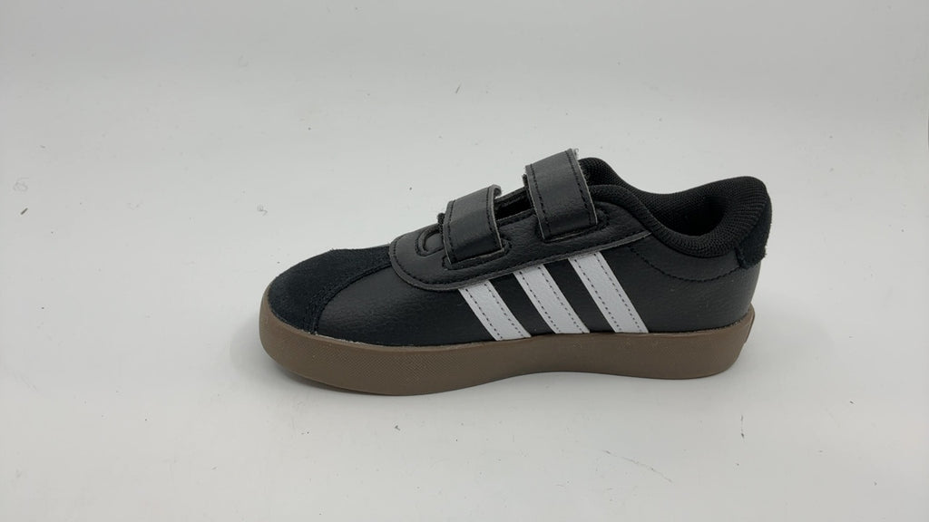 adidas Kids VL Court 3.0 Sneaker, Black/White/White, 9.5 US Unisex Toddler - Image 4