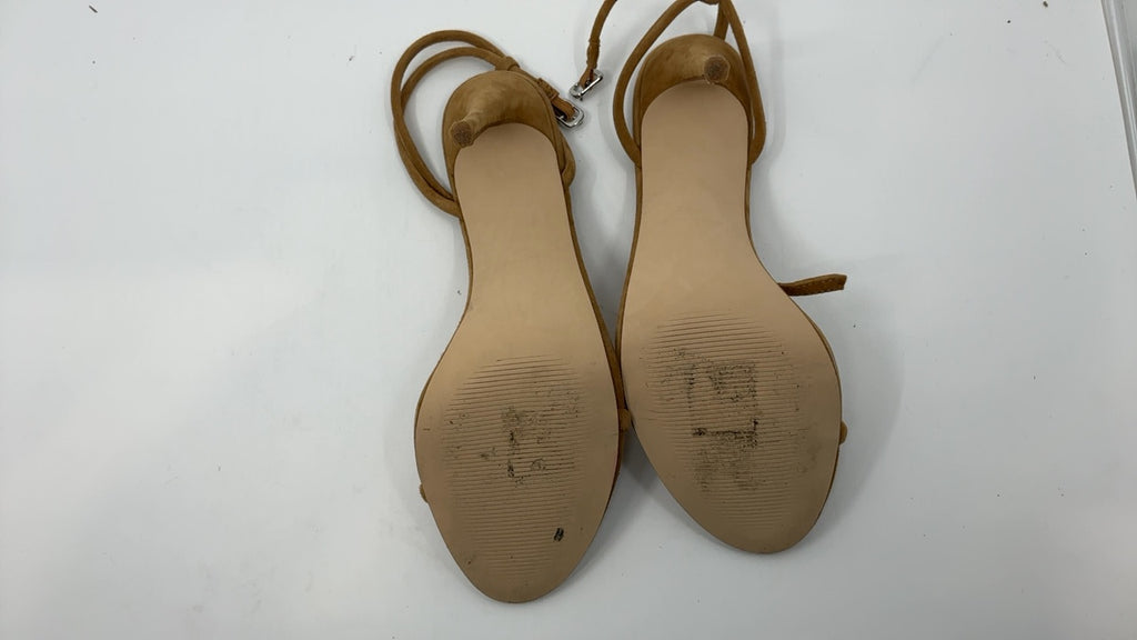 Steve Madden Women's Breslin Heeled Sandal, Tan Suede, 9 - Image 5