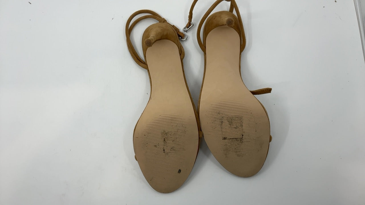 Steve Madden Women's Breslin Heeled Sandal, Tan Suede, 9 - Image 5