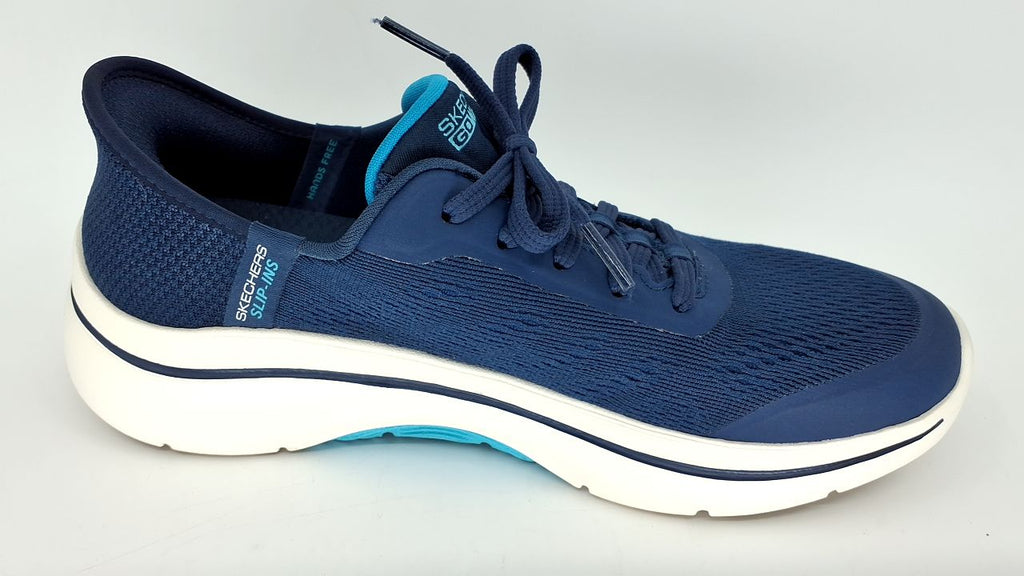 Skechers Women's Go Walk Arch Fit 2.0 Valencia Hands Free Slip-Ins Sneaker, Navy/Aqua, 7 - Image 2