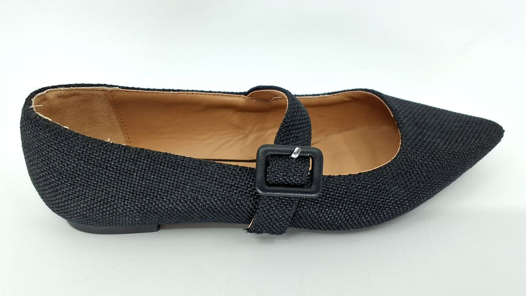 Journee Collection Women's Karissa Mary Jane Flat, Black, 6.5 - Image 6