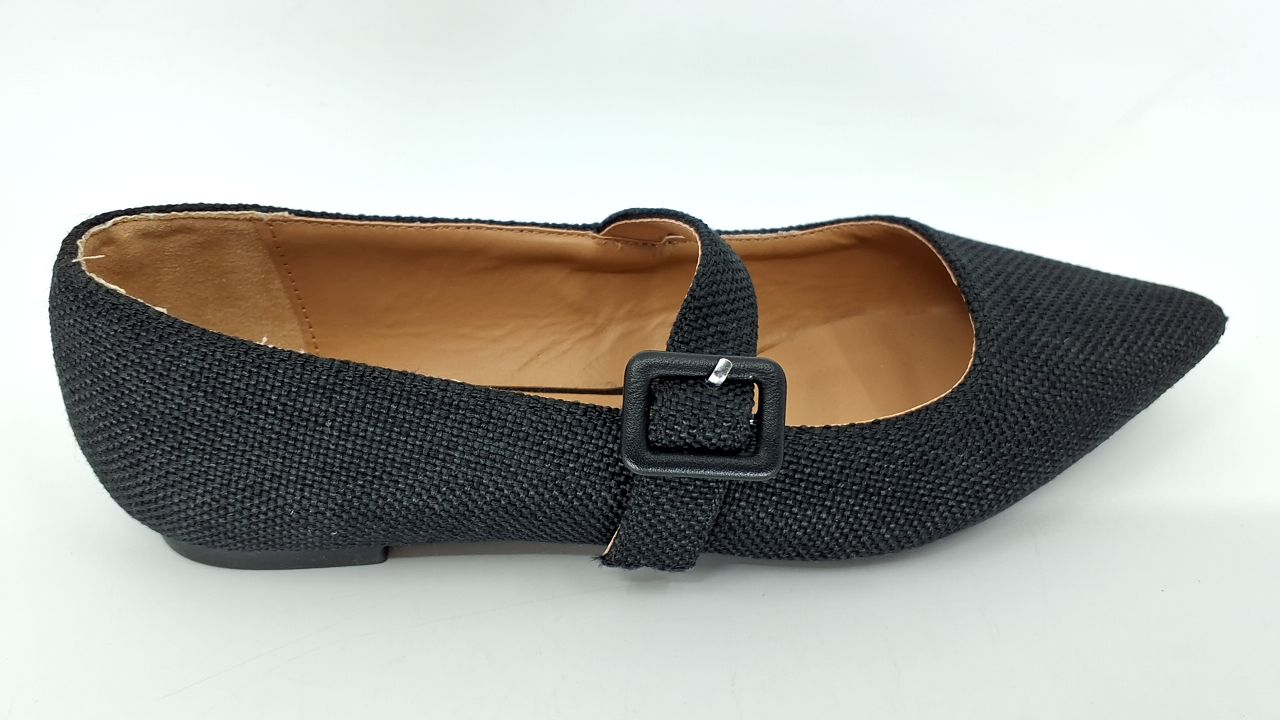 Journee Collection Women's Karissa Mary Jane Flat, Black, 6.5 - Image 6