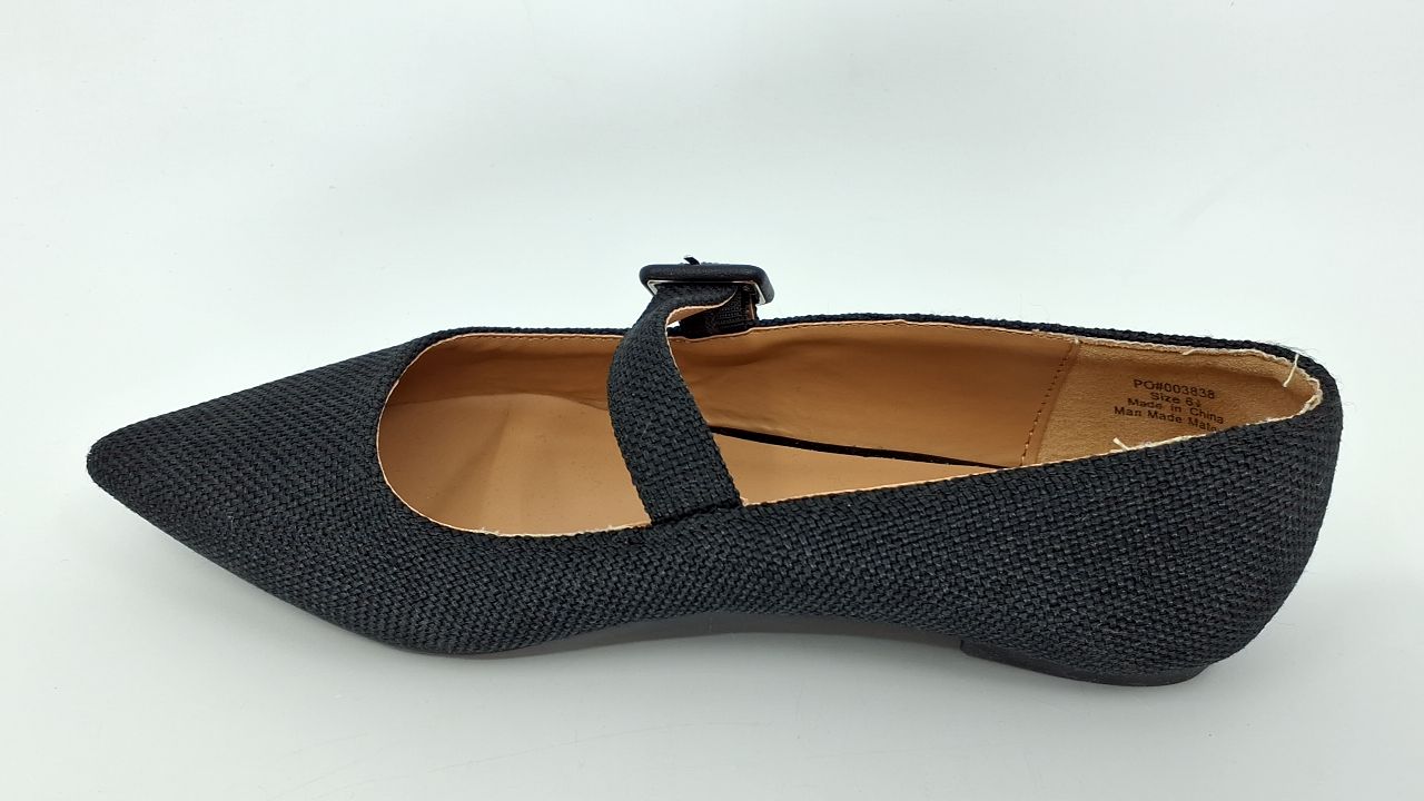 Journee Collection Women's Karissa Mary Jane Flat, Black, 6.5 - Image 7