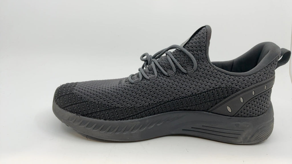 Feethit Mens Slip On Walking Shoes Blade Tennis Shoes Non Slip Running Shoes Lightweight Workout Shoes Breathable Mesh Fashion Sneakers Dark Grey Size 9 - Image 4